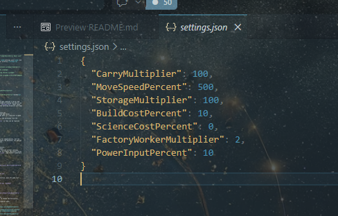 settings.json screenshot